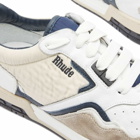 Rhude Men's Racing Sneakers in White/Navy/Beige