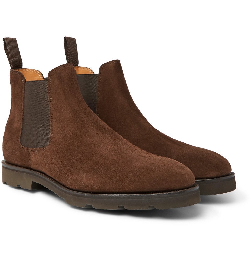 John Lobb - Lawry Suede Chelsea Boots - Brown