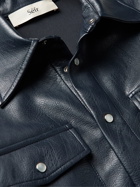Séfr - Matsy Faux Leather Shirt Jacket - Blue
