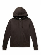 Kingsman - Logo-Embroidered Cotton and Cashmere-Blend Jersey Zip-Up Hoodie - Brown