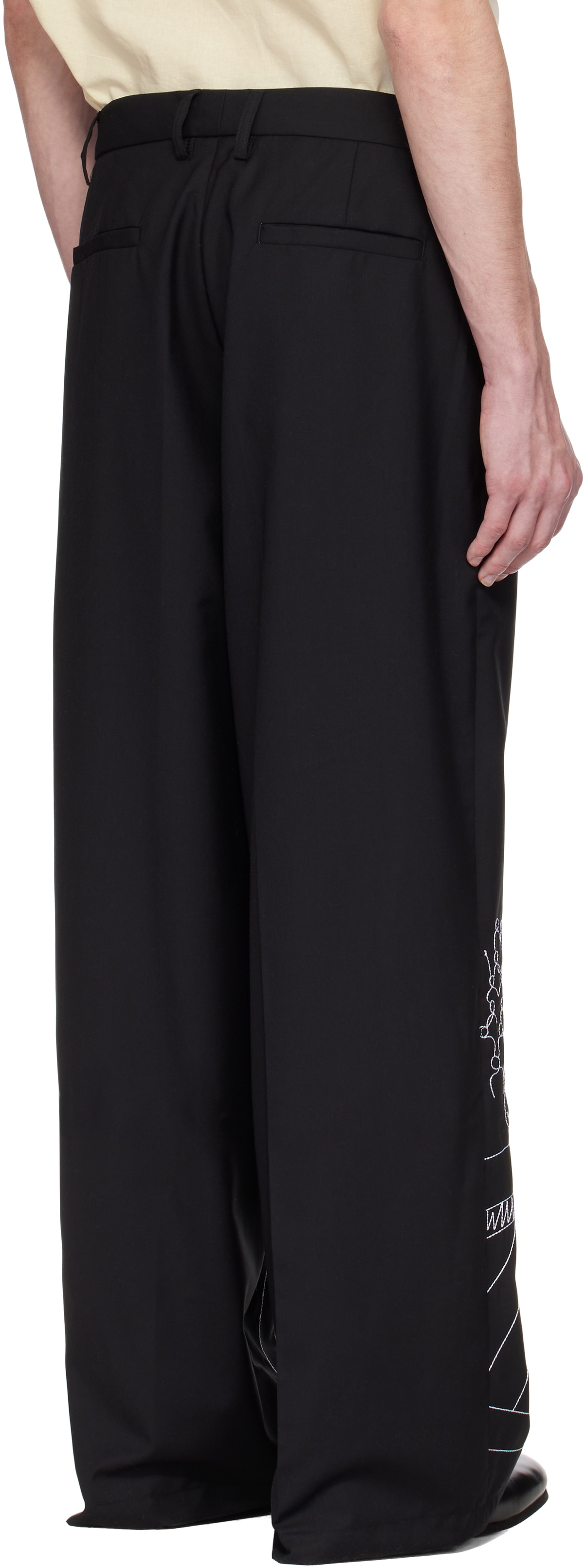 KidSuper Black Circus Sketch Baggy Trousers