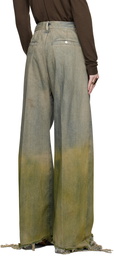 Rick Owens Off-White & Yellow Tailored Belas Jeans