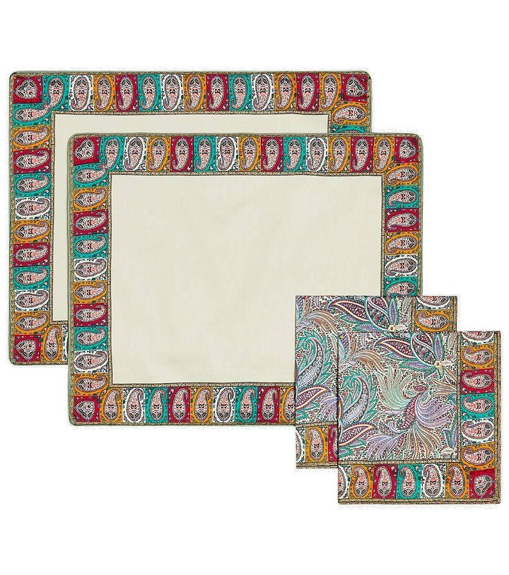 Photo: Etro Set of 2 placemats and napkins