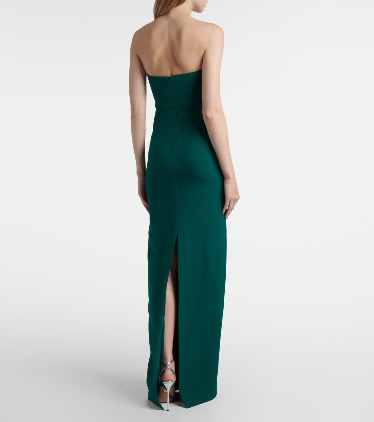 Roland Mouret One-shoulder wool and silk corset gown