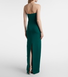Roland Mouret One-shoulder wool and silk corset gown