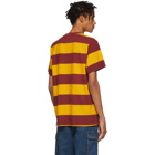 Noon Goons Yellow and Burgundy Big Stripe T-Shirt