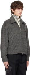 The World Is Your Oyster Gray Zip Jacket