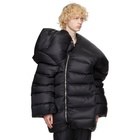 Rick Owens Black Moncler Edition Down Hikoville Coat