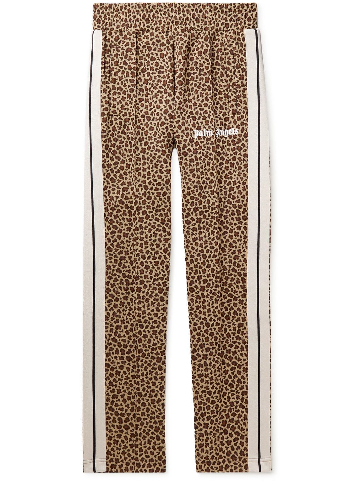 パンツ Palm Angels Straight paisley print pants Palm Angels - Straight-Leg Striped Leopard-Print Jersey
