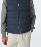 Eleventy Wool, cotton, and cashmere puffer vest