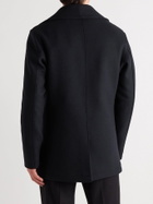 Giorgio Armani - Virgin Wool-Blend Peacoat - Blue