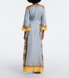 La DoubleJ Sorella printed silk twill maxi dress