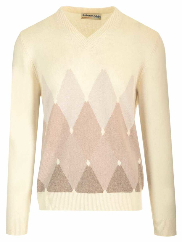 Photo: Ballantyne Double Yarn Cashmere Diamond Sweater