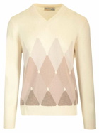 Ballantyne Double Yarn Cashmere Diamond Sweater