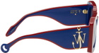 JW Anderson SSENSE Exclusive Blue & Red Bumper Sunglasses