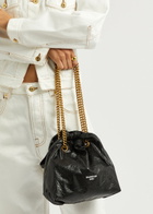 Balenciaga Crush Small Crinkled Leather Bucket bag - Black - One Size