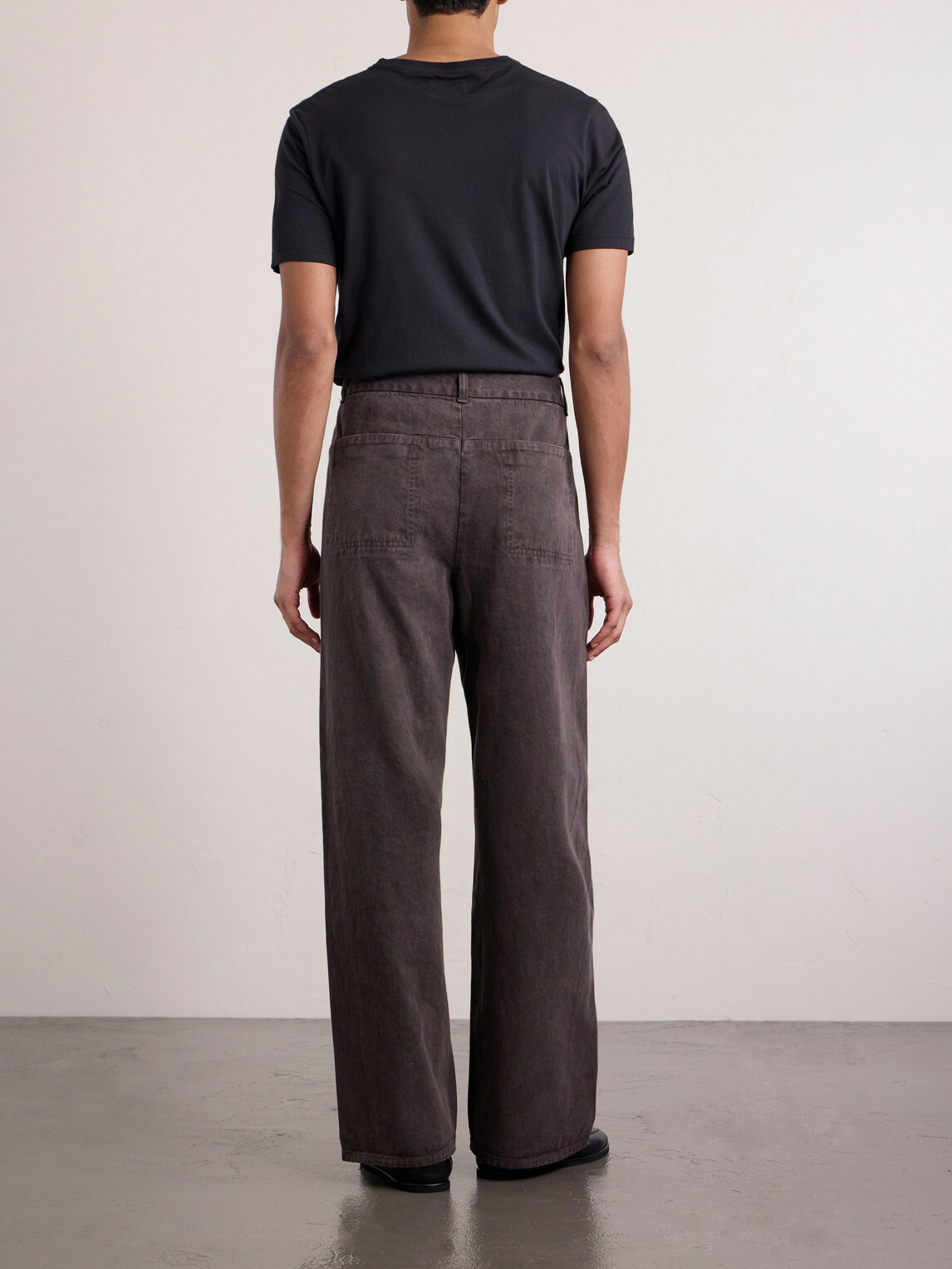 Amomento - Garment Dyed Wide-Leg Jeans - Brown