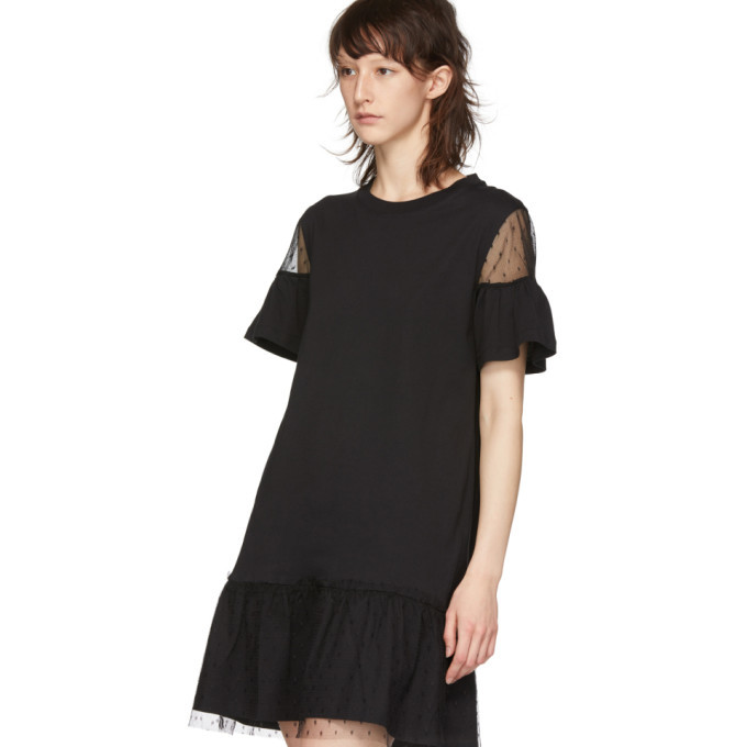 chinese dress ladies Red Valentino // Black Sheer Floral Lace Dress – VSP Consignment main image 1