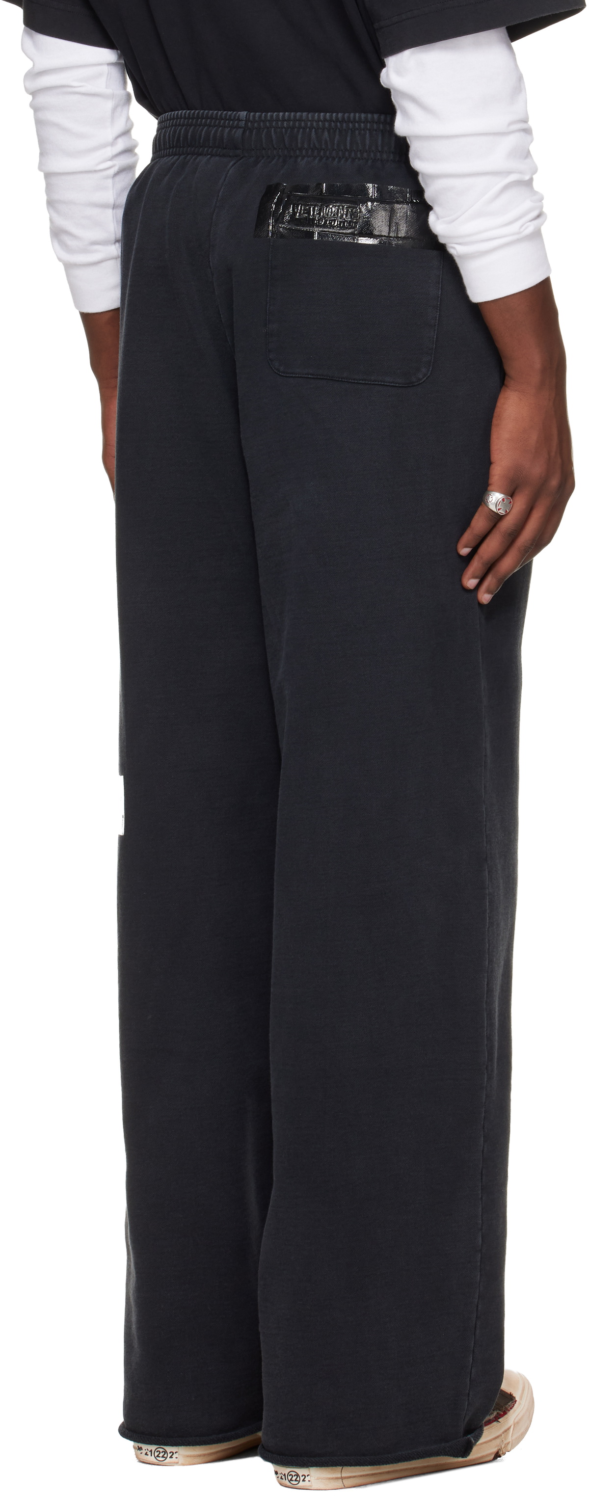 VETEMENTS Black Taped Sweatpants
