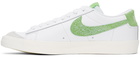 Nike White & Green Blazer Low '77 Vintage Sneakers