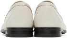 Ferragamo Off-White Gancini Ornament Loafers