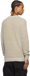 C.P. Company Beige Knit Fleece Sweater