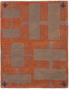 MAKI RUGS Brown & Orange Circuit Rug