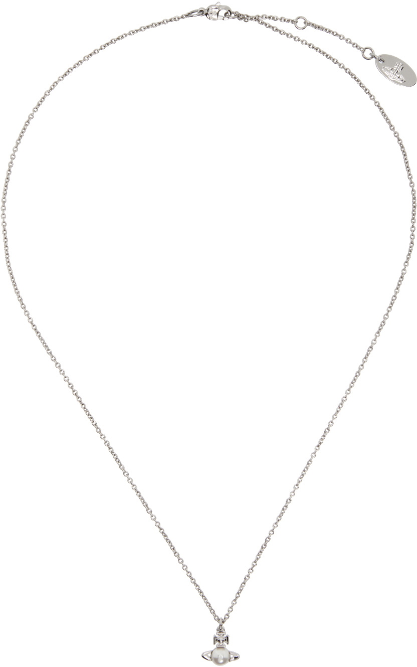 Vivienne Westwood Silver Balbina Pearl Pendant Necklace