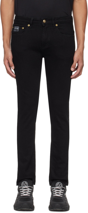 Photo: Versace Jeans Couture Black V-Emblem Jeans