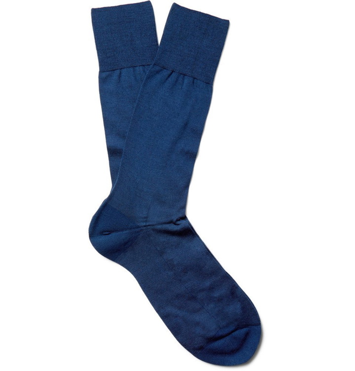 Photo: Falke - Merino Wool-Blend Socks - Royal blue