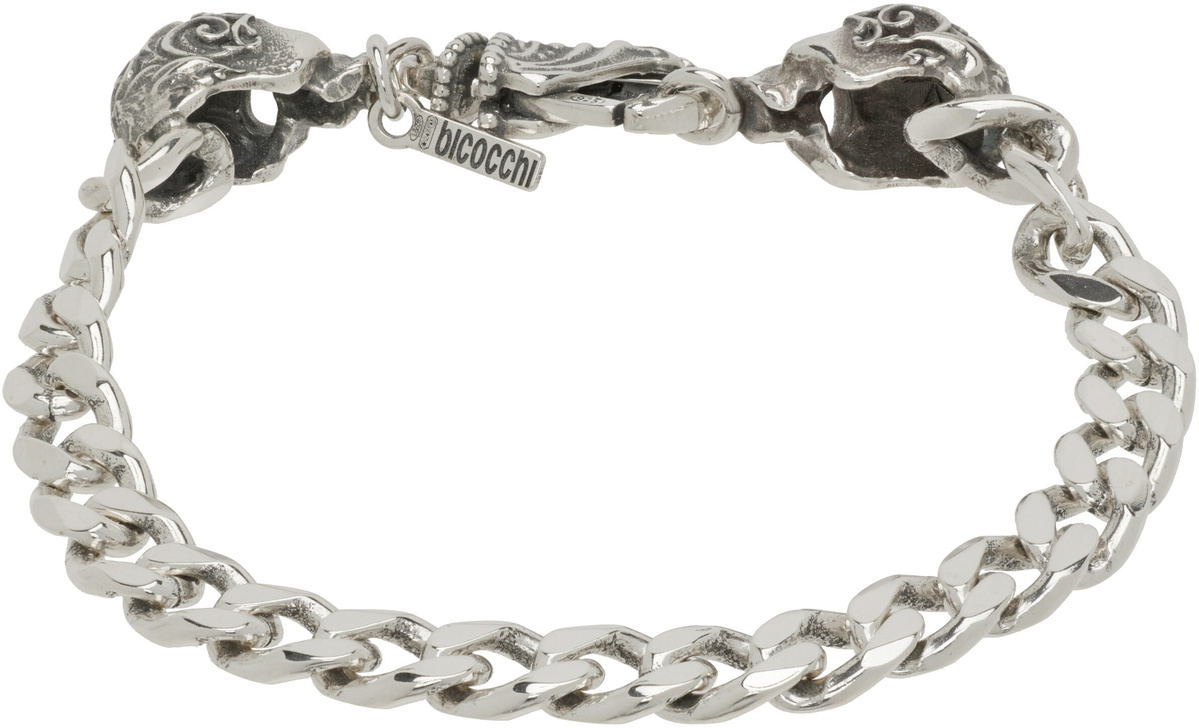 Emanuele Bicocchi Small Chain Skull Bracelet