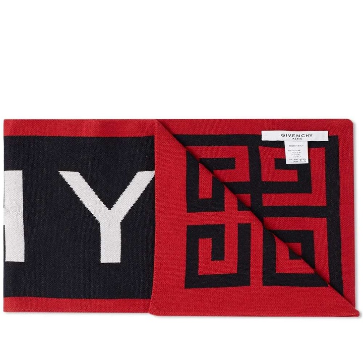 Photo: Givenchy 4G Logo Football Scarf Red