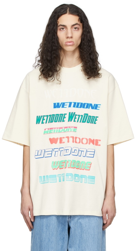 Photo: We11done Off-White Cotton T-Shirt