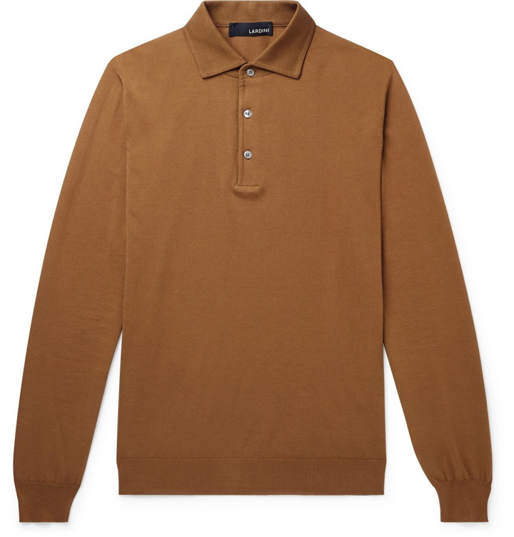 Photo: Lardini - Paco Cotton Polo Shirt - Brown