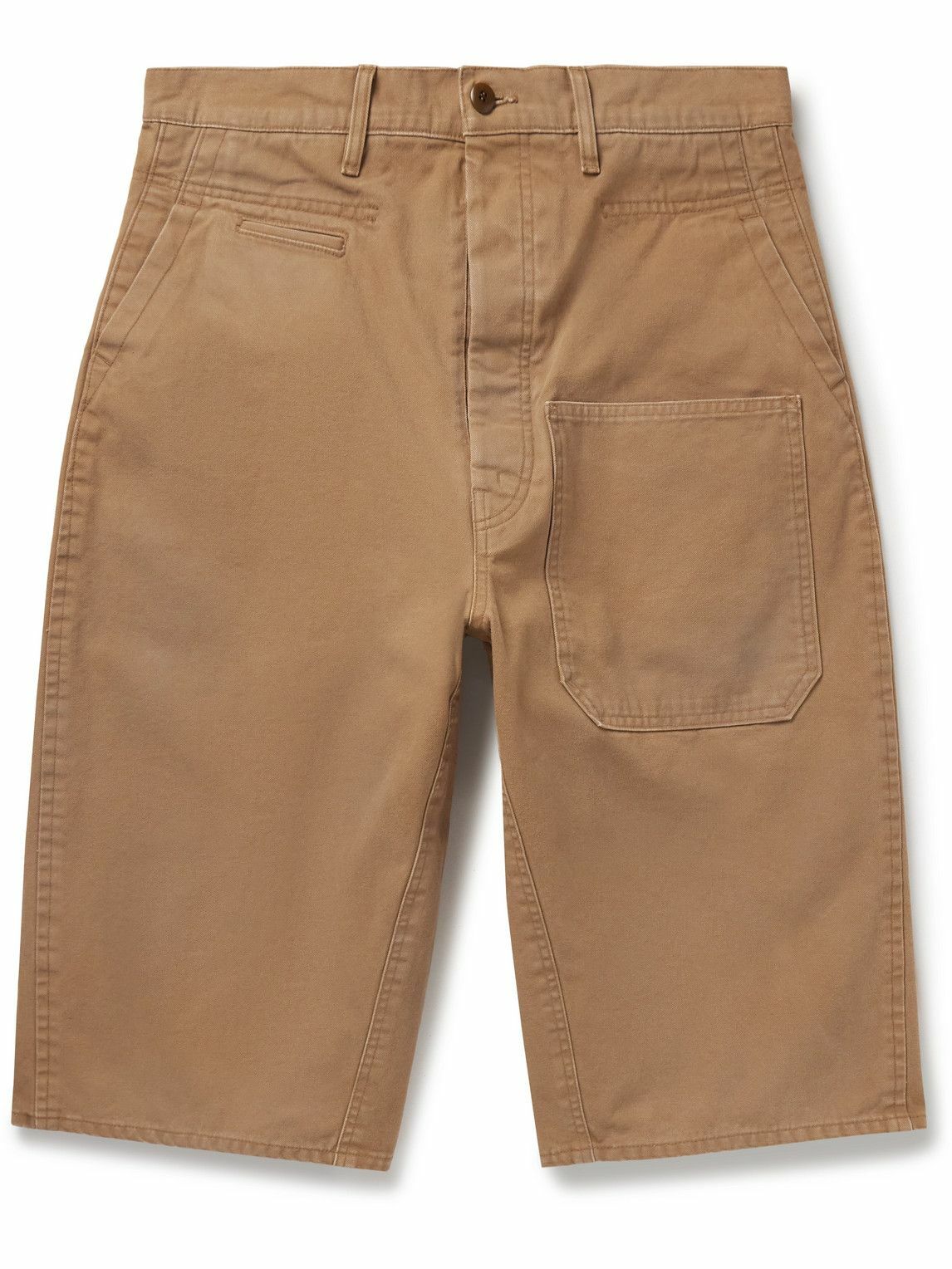 Maison Margiela - Wide-Leg Cotton-Canvas Shorts - Brown Maison