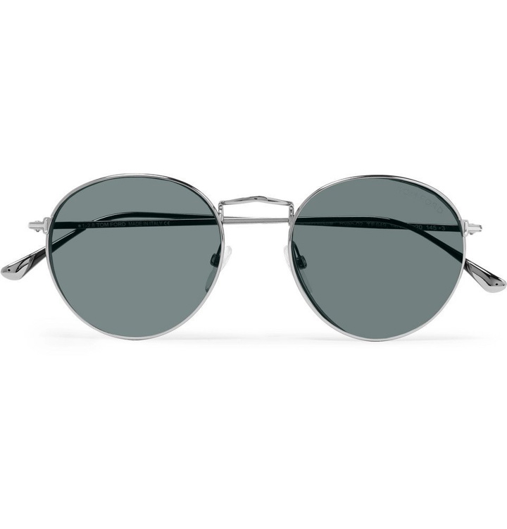 Photo: TOM FORD - Round-Frame Silver-Tone Sunglasses - Men - Silver