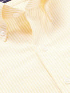 Drake's - Button-Down Collar Striped Cotton Oxford Shirt - Yellow