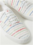 Thom Browne - Grosgrain-Trimmed Tweed Sneakers - White
