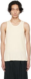 King & Tuckfield White Irregular Rib Tank Top