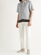 JAMES PERSE - Dip-Dyed Slub Linen Shirt - Gray - 2