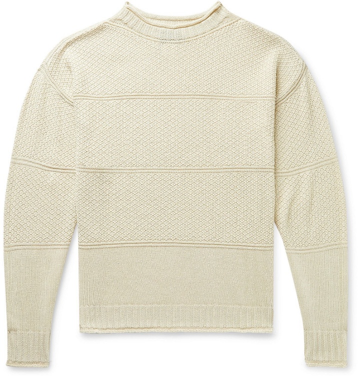 Photo: Drake's - Linen and Merino Wool-Blend Sweater - Neutrals