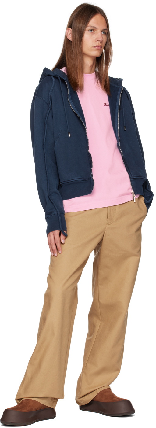 Jacquemus Navy Le Chouchou 'Le Sweater Camargue Zippé