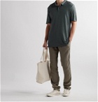 Hartford - Tanker Slim-Fit Tapered Pleated Linen Drawstring Trousers - Green