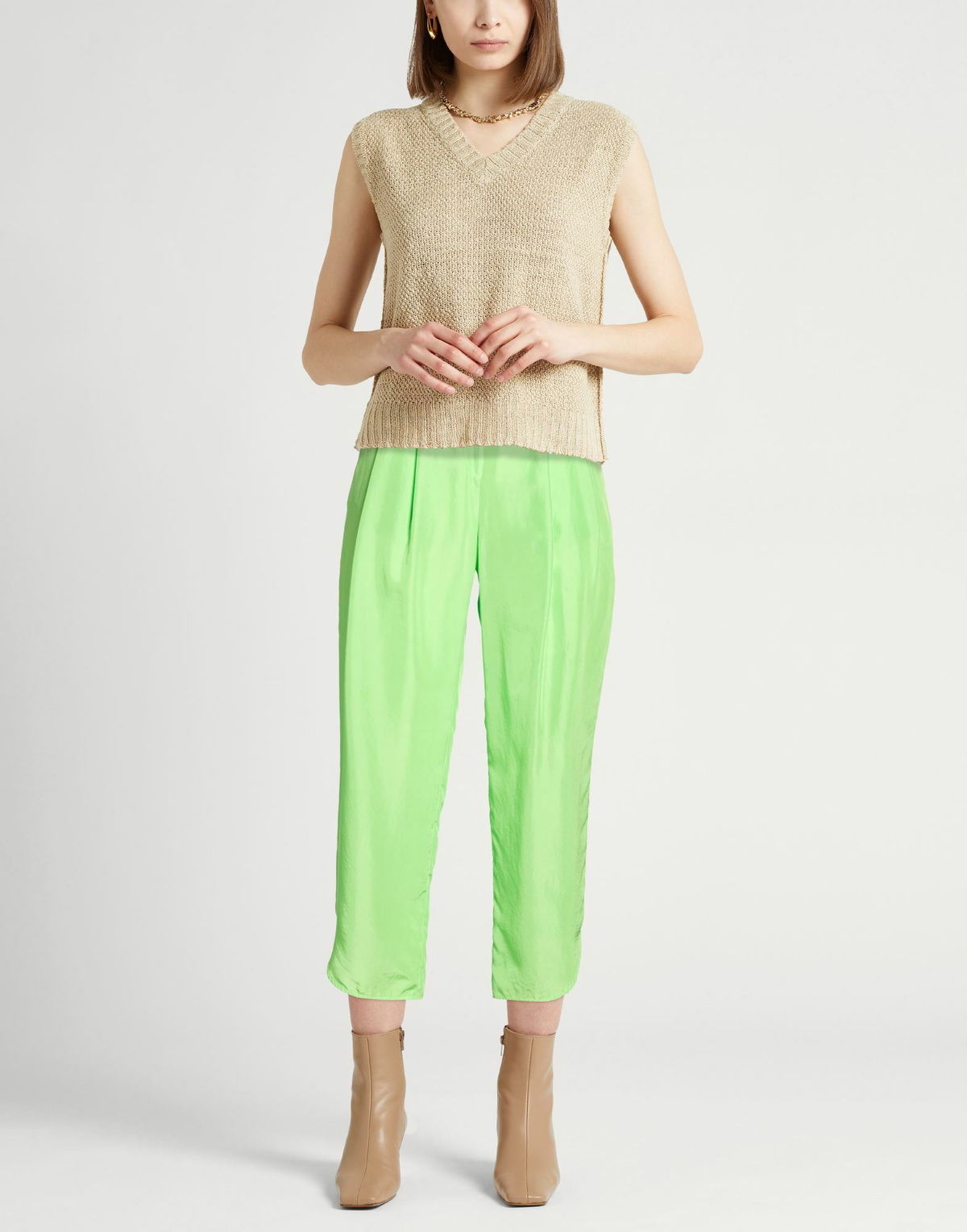 Jucca Womens Pants Lime in Green