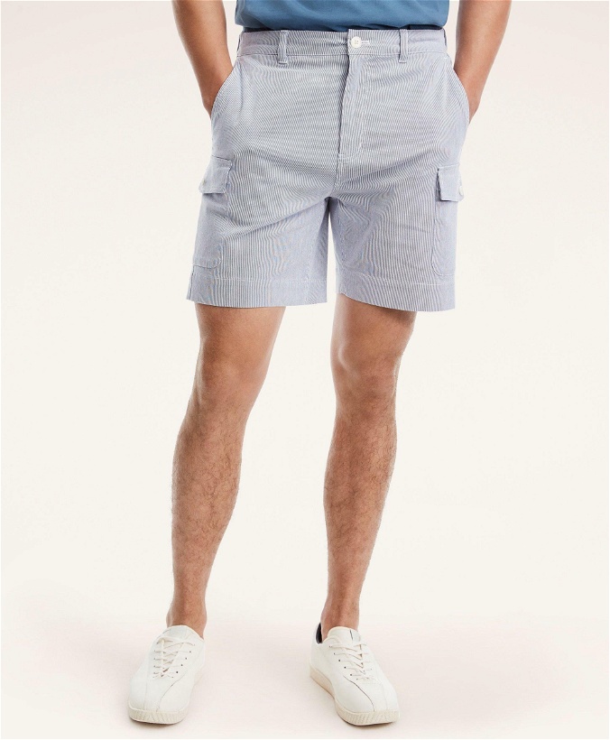 Photo: Brooks Brothers Men's Bedford Cord Shorts | Blue