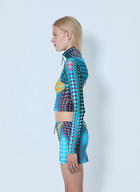 Jean Paul Gaultier Re-Edition Cropped Zip-Up Long Sleeve Top