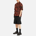 Stone Island Men's Scan Camo Ripstop-OVD Short Sleeve Shirt in Black