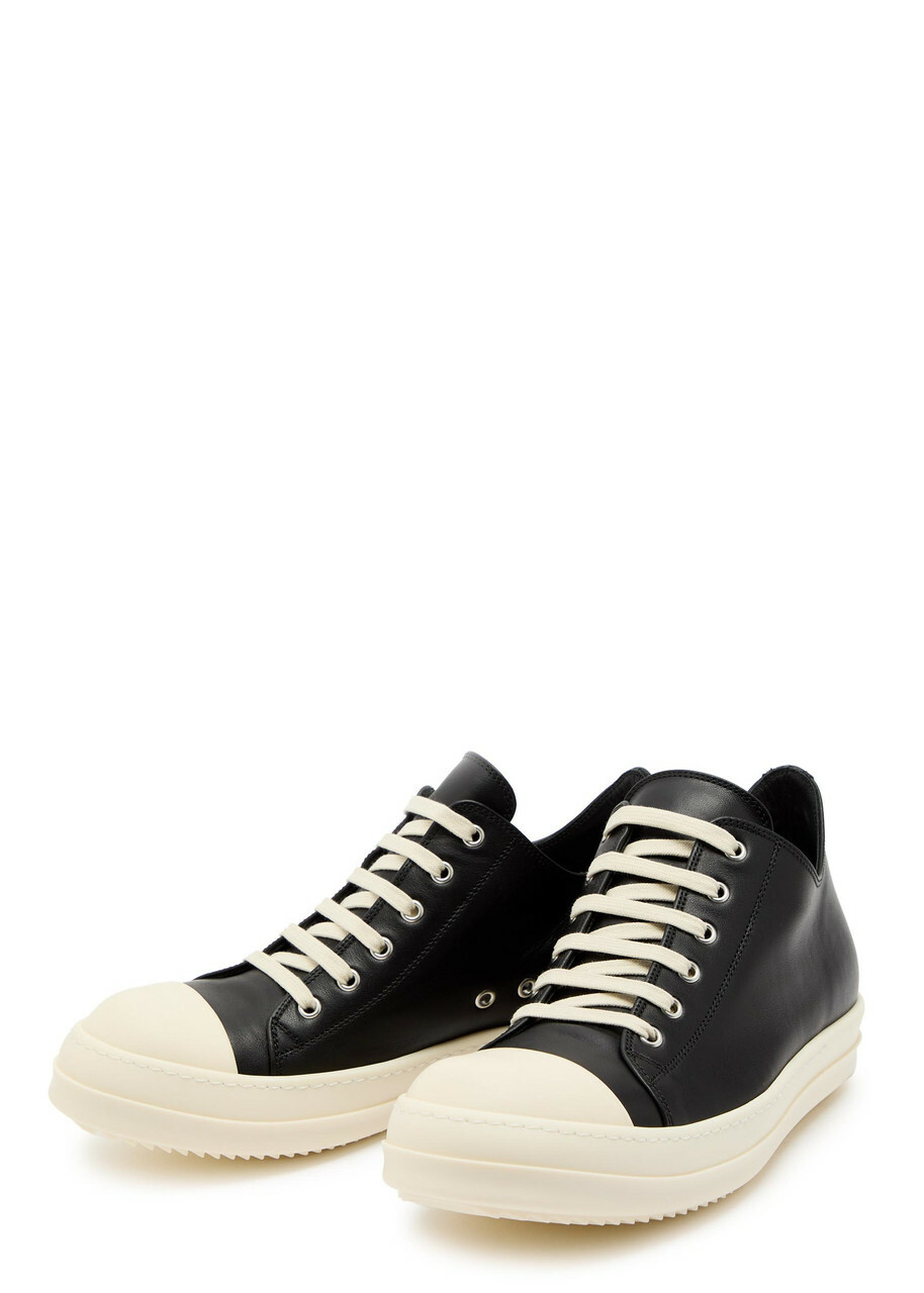 Rick Owens Low Leather Sneakers Black