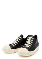 Rick Owens Low Leather Sneakers Black