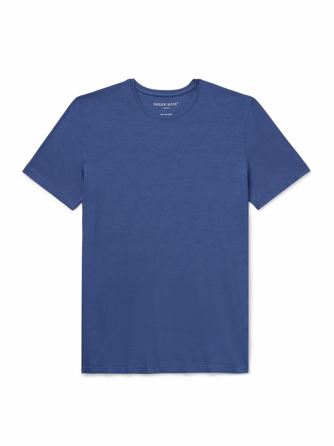 Derek Rose - Basel Stretch-Micro Modal Jersey T-Shirt - Blue